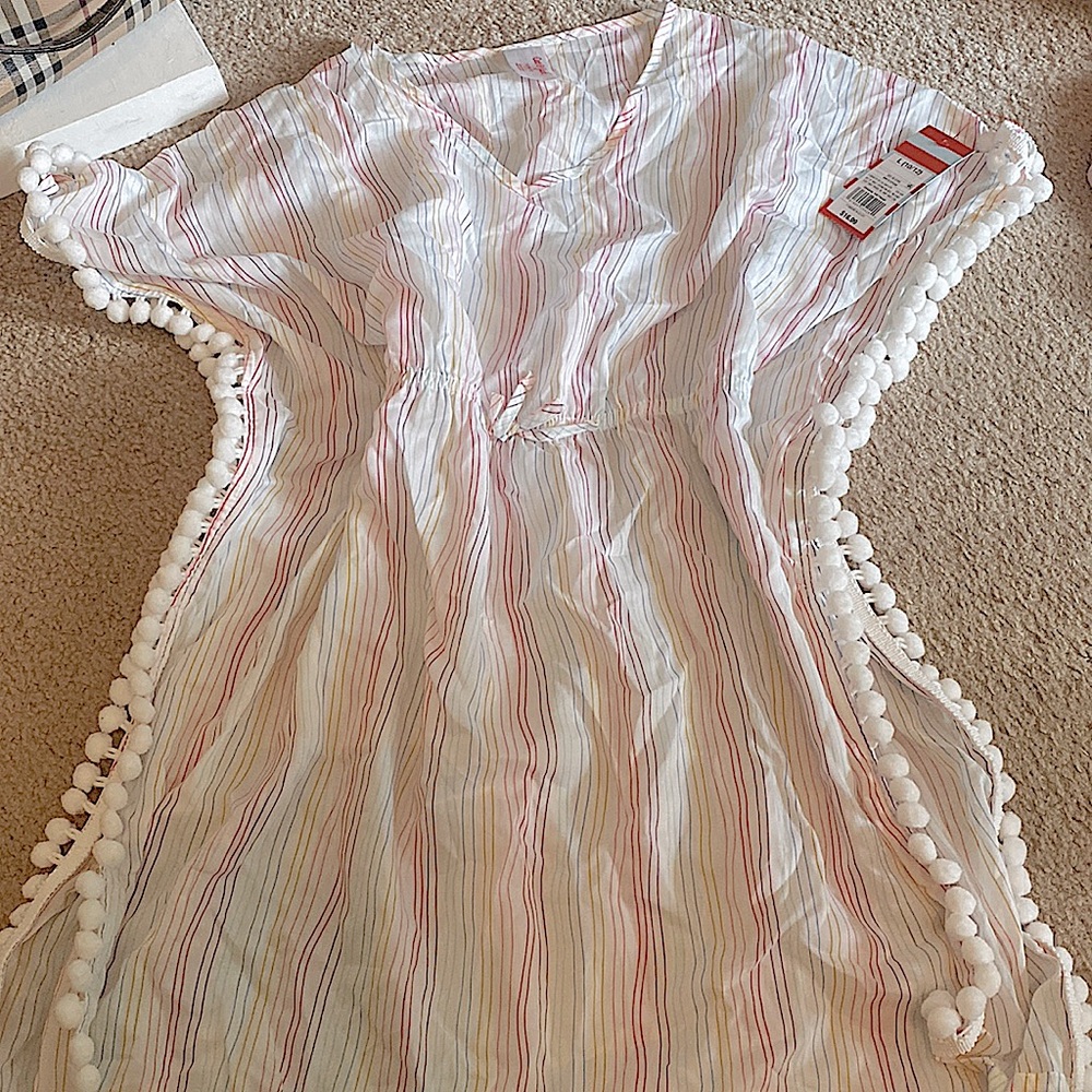 Stripped Beach cover up! Super cute!